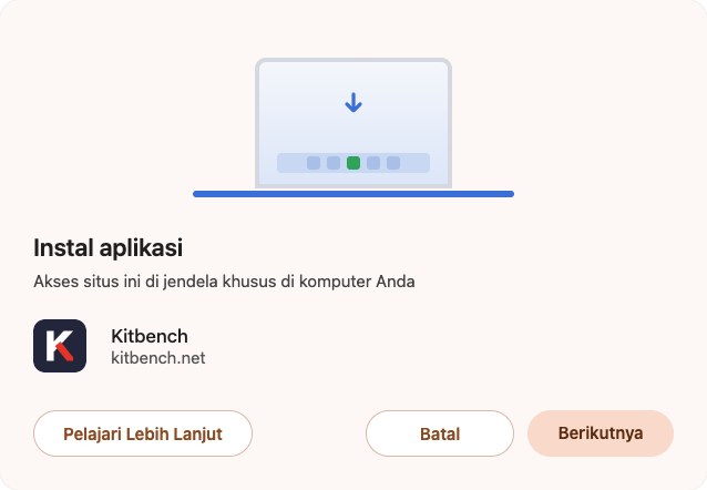 Dialog instal aplikasi